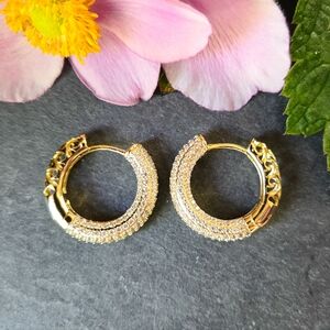 NWT Tramps+Thieves Santira 14k Gold Fill Hoop Earrings